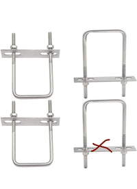 Juego de 4 tornillos en U M6 de 50 x 100 mm