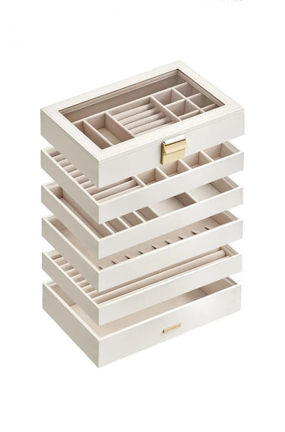 Caja Joyero Apilable, Caja de Joyas de 6 Capas Grande