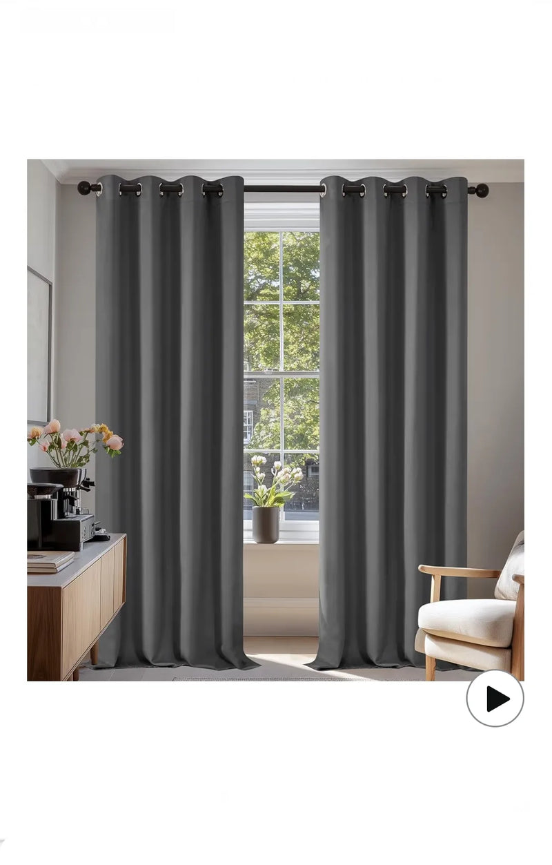 Cortinas para Habitación de Salón Opacas y Térmicas