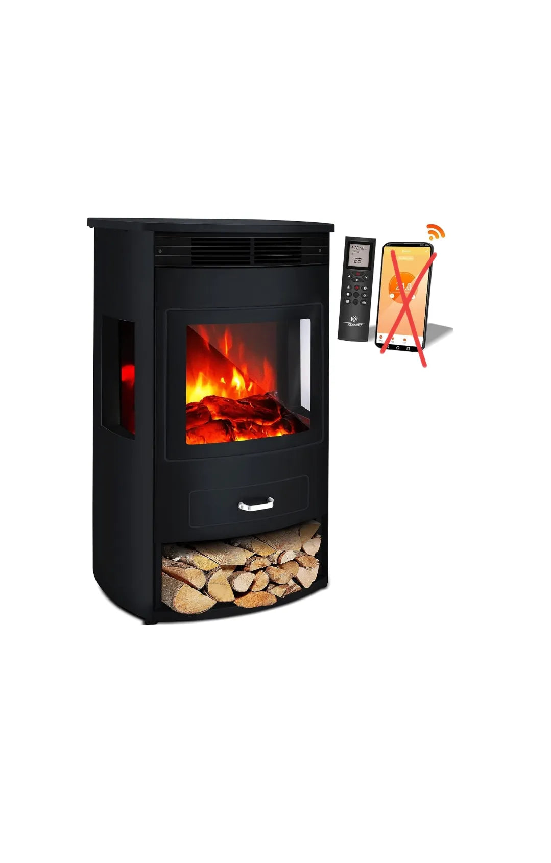 Prio Chimenea Eléctrica Con Calentador