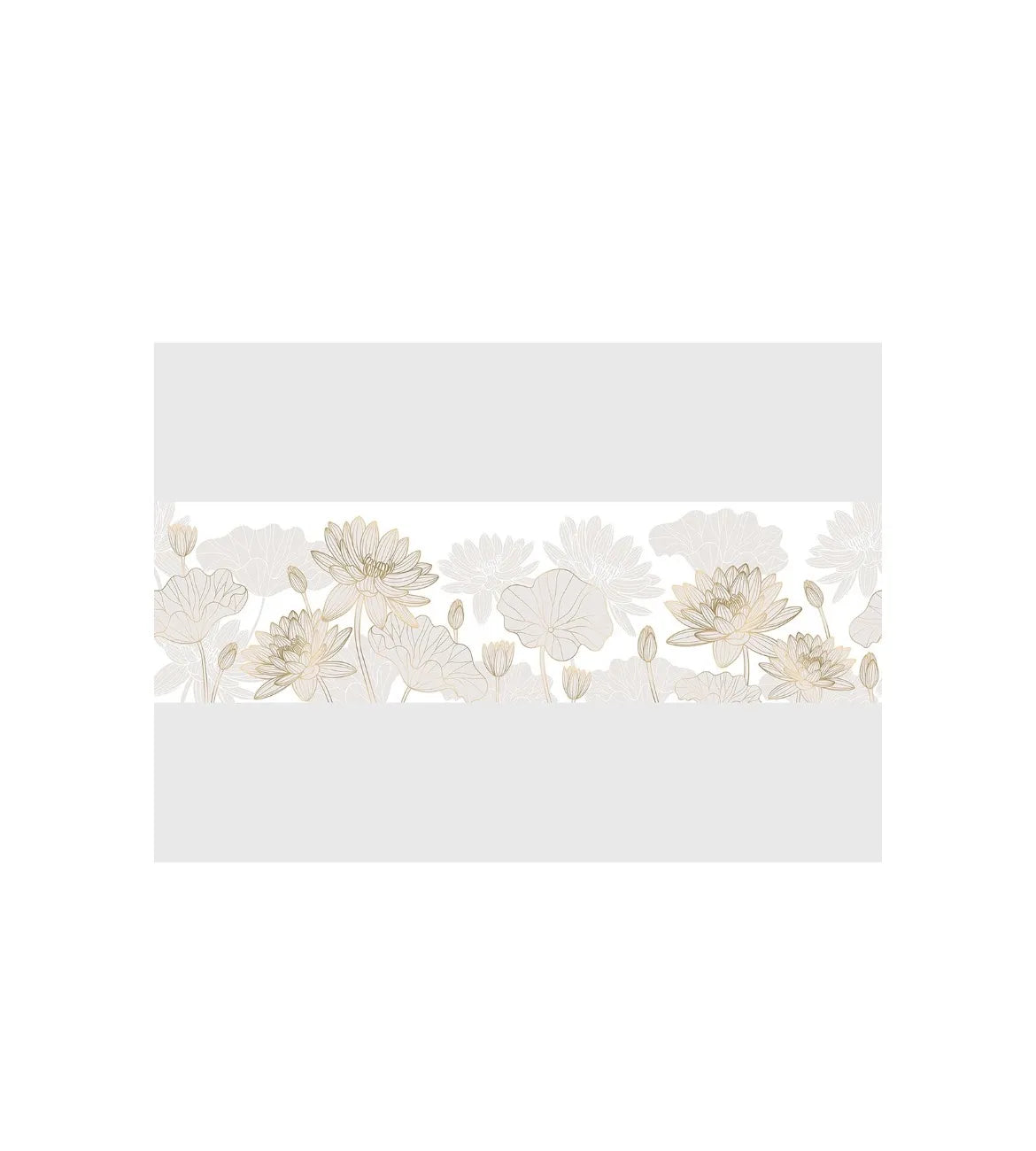 Cenefa autoadhesiva de flores doradas AG Design