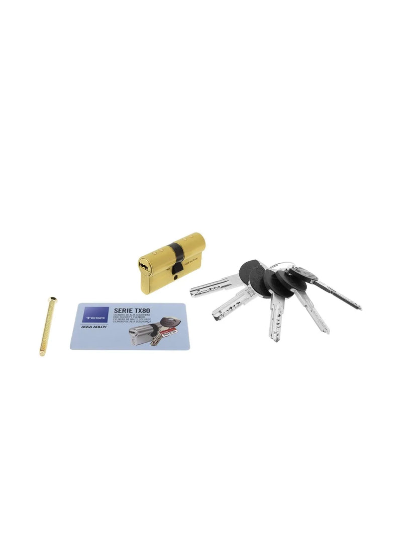 Cilindro de Alta Seguridad Dorado TX80 Tesa Assa Abloy