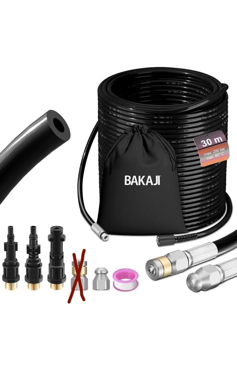 Sonda desatascadora de tubos de alta presión BAKAJI