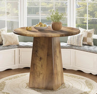 Mesa de comedor redonda rustica - Tribesigns