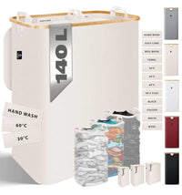 Cesto ropa 140L bambú - KESSER