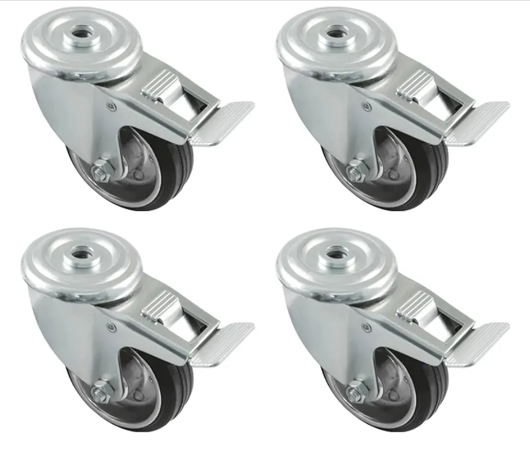 Pack de 4 ruedas con freno para muebles Amig