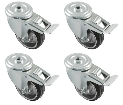 Pack de 4 ruedas con freno para muebles Amig