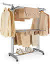 Tendedero plegable de 3 niveles con ruedas