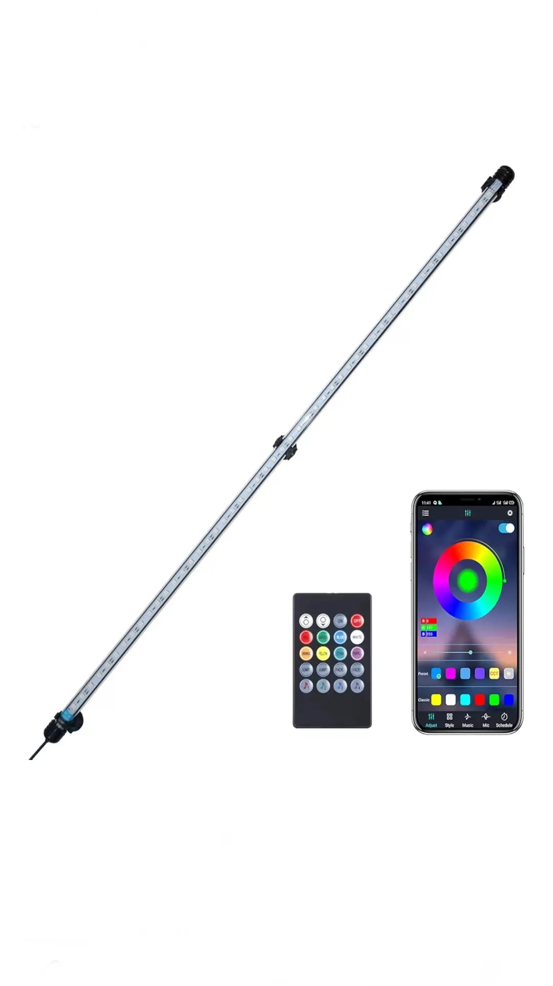 Lámpara LED del tanque de peces con control remoto