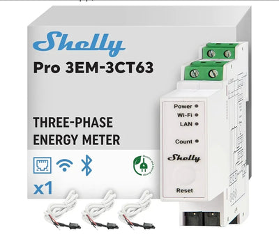 Medidor de energía Shelly Pro 3EM
