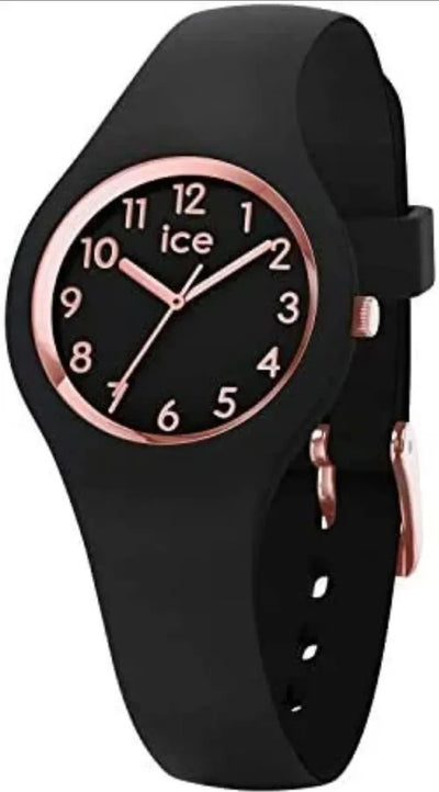 Reloj Negro para Mujer con Correa de Silicona