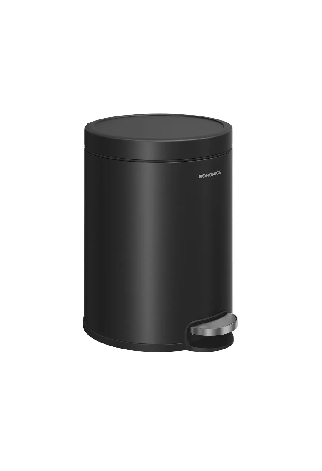 Cubo de Basura de Baño, 6 L, Cubo de Acero con Tapa de Cierre Suave