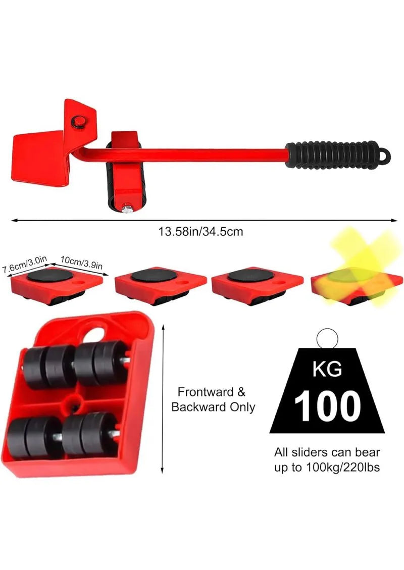 Juego de 4 Piezas Transportador de Muebles