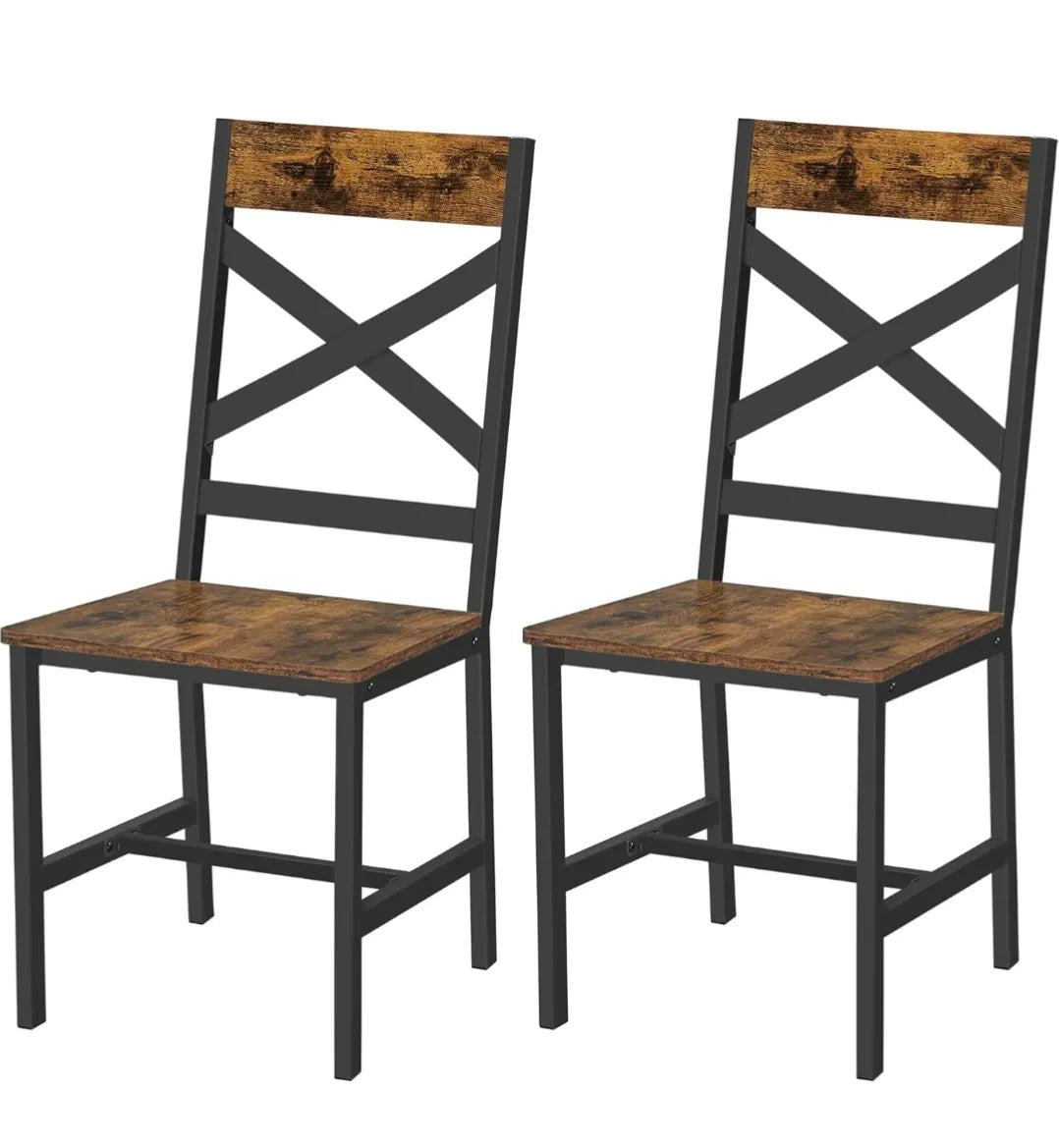 Juego de 2 sillas de cocina de acero