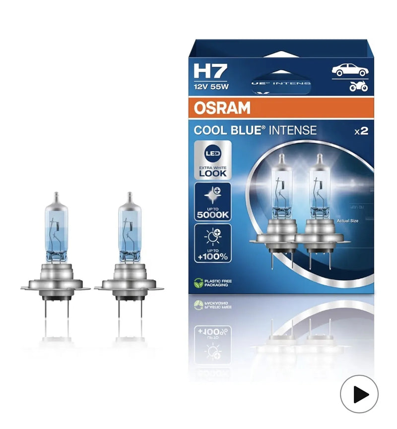 lámparas de faro halógenas OSRAM COOL BLUE INTENSE H7
