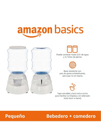 Bebedero y comedero para perros - AmazonBasics