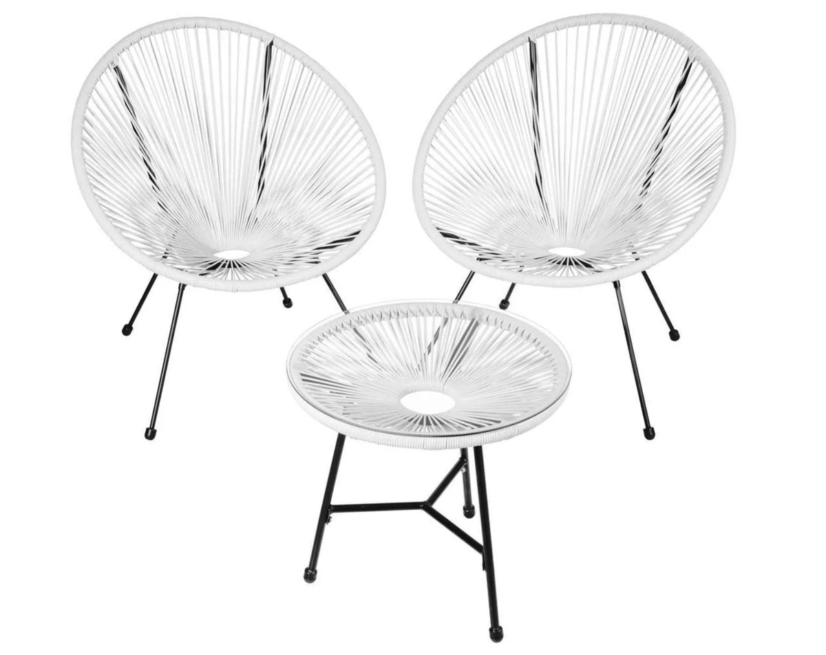 Conjunto de jardín de diseño retro tipo Acapulco