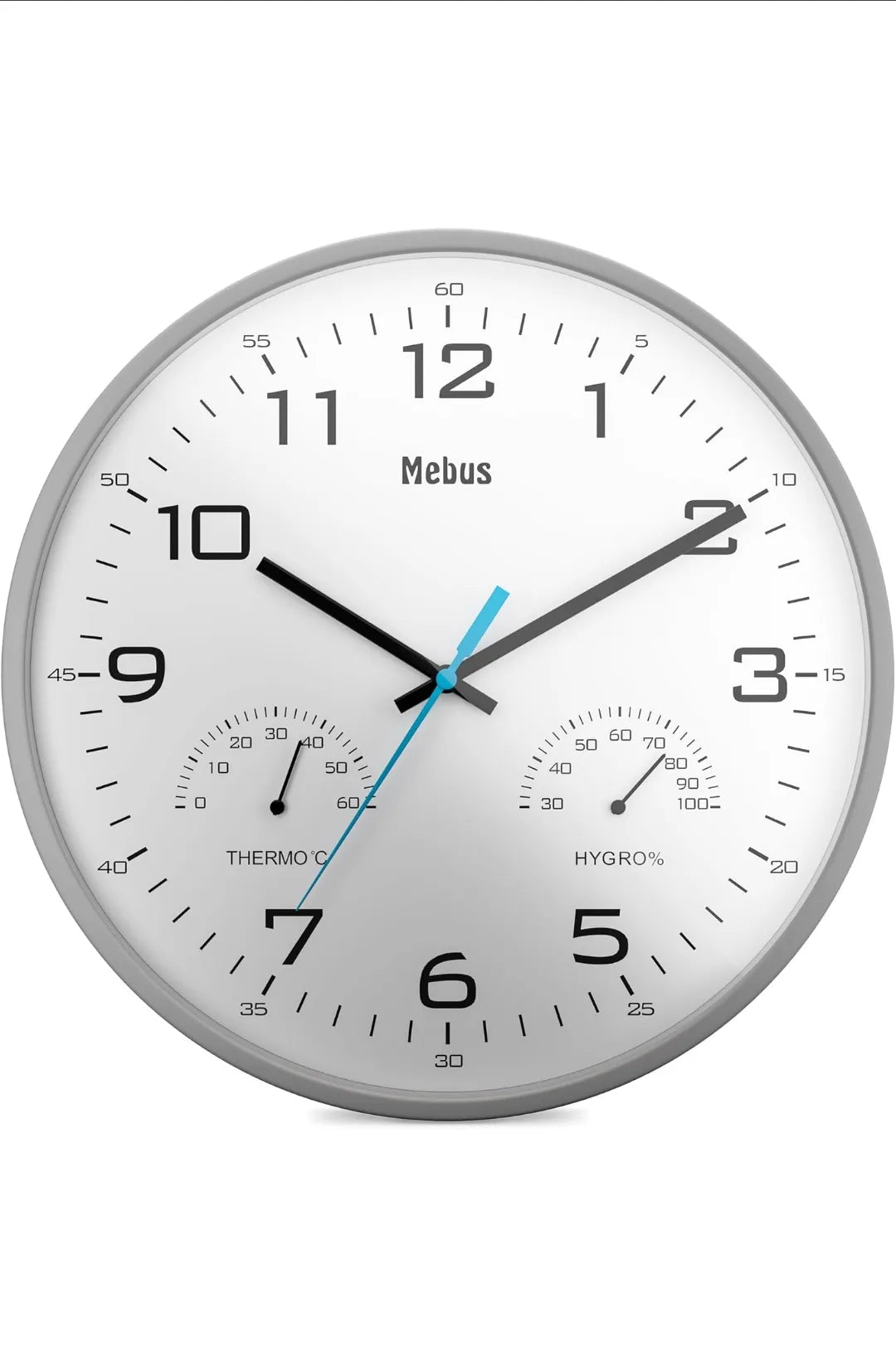 Reloj analógico de cuarzo con termómetro MEBUS
