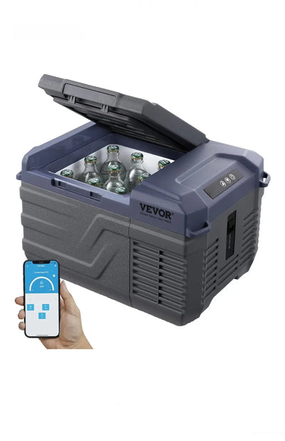 Nevera de Compresión Portátil 9 L Mini Nevera para Coche 12/24V