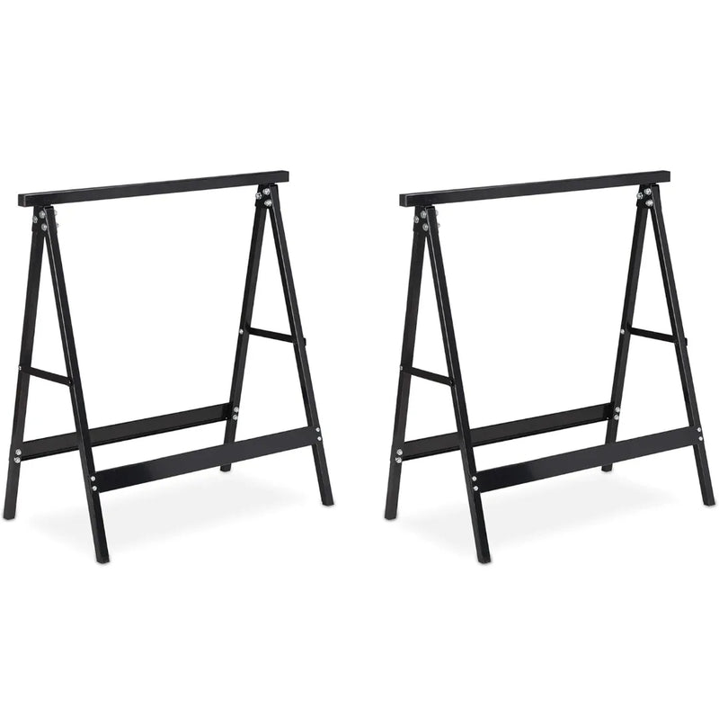 Caballetes para mesa plegables acero - Relaxdays