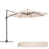 Parasol color beige de 300cm con pedal