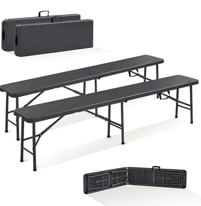 Juego 2 bancos plegable para mesa - Tillvex
