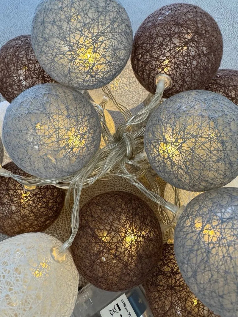 Bolas de algodón luces