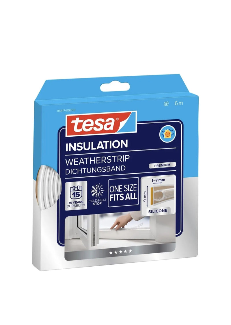 Tira Silicona Adhesiva para Sellar Brechas de Ventanas y Puertas tesamoll