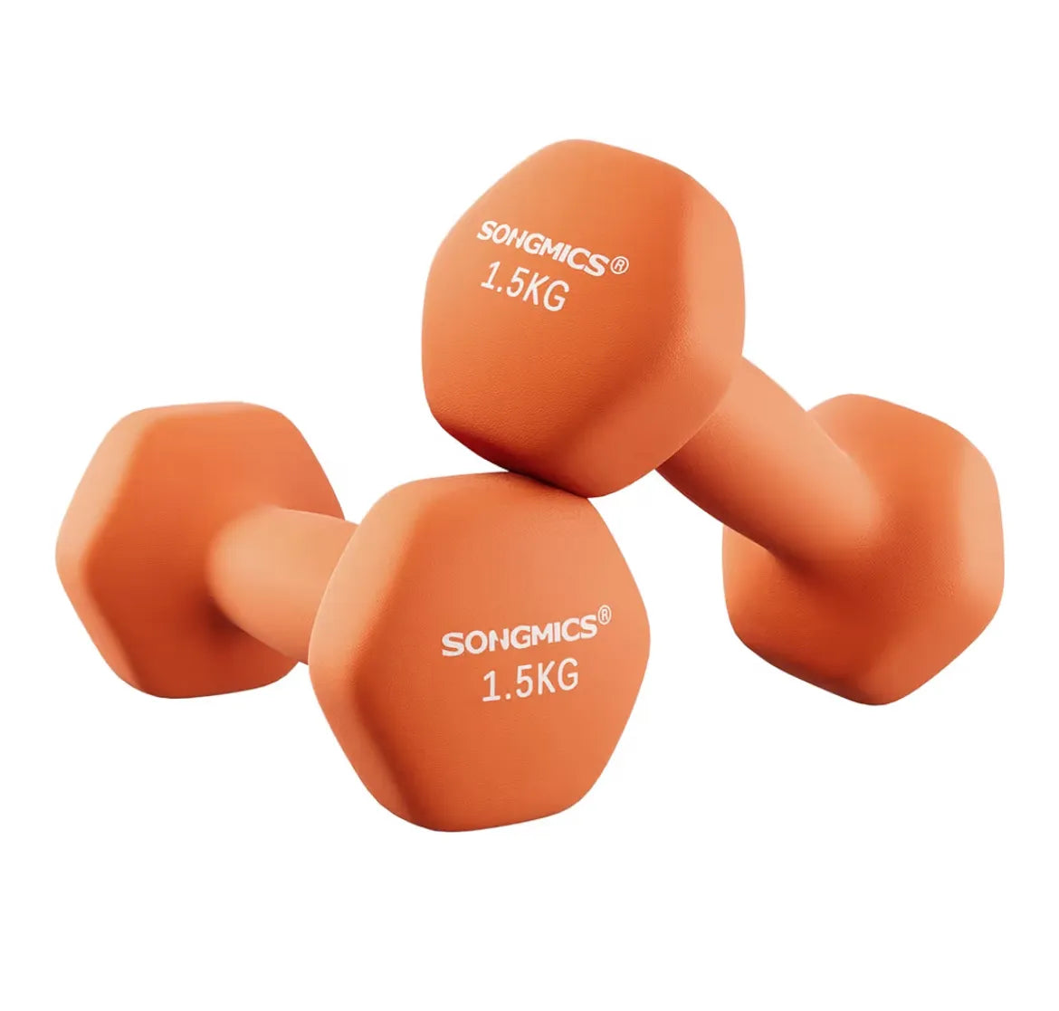 Juego de 2 mancuernas hexagonales Rosa