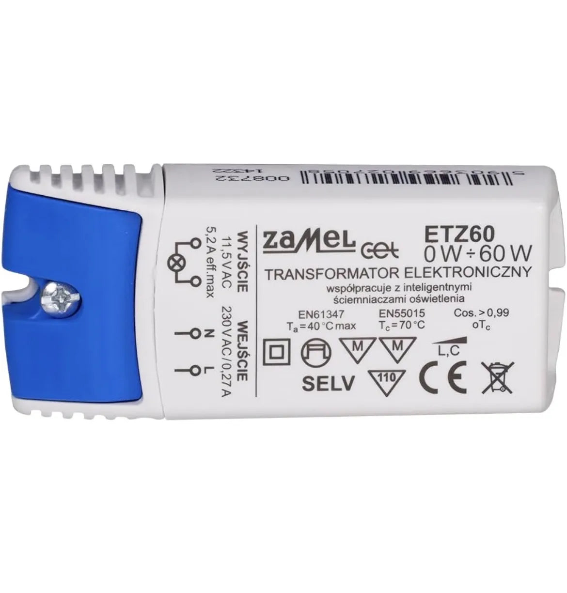 Transformador Electrónico 12 V 60 W