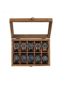 Caja para Relojes con 10 Compartimentos