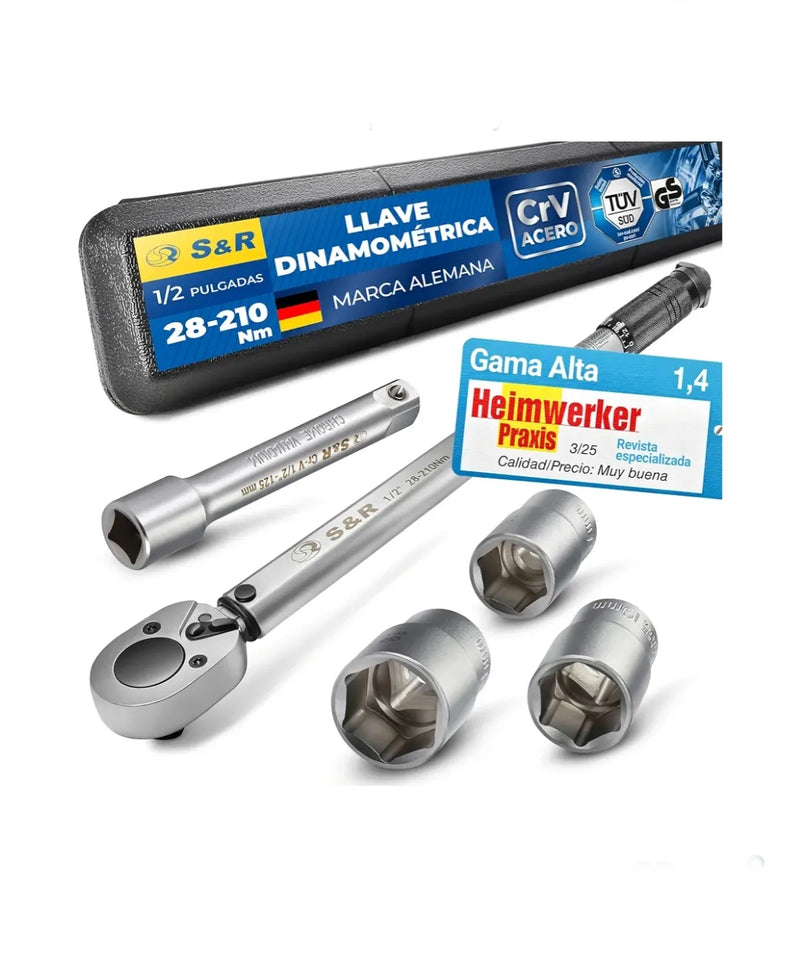 Llave dinamométrica S&R de 1/2"