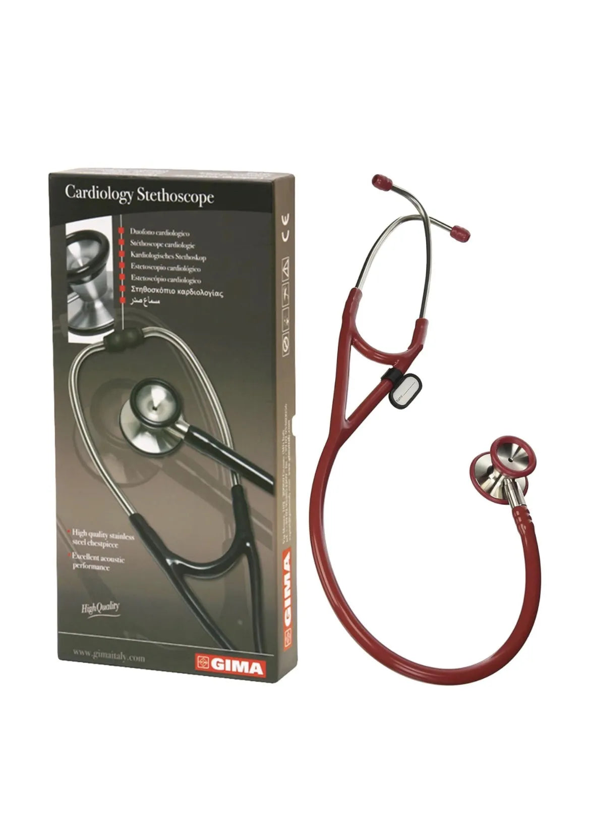 Estetoscopio clásico de cardiología con cabezal Gima