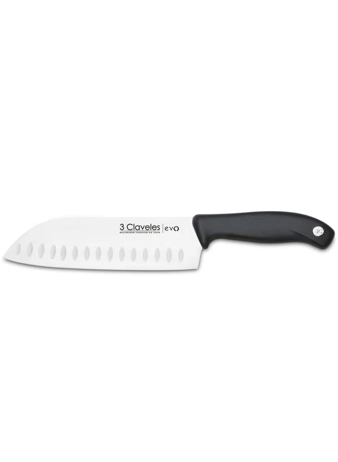 Cuchillo Santoku alveolado 3Claveles Evo
