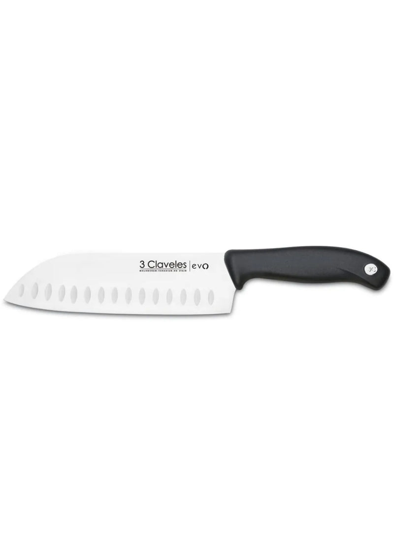 Cuchillo Santoku alveolado 3Claveles Evo