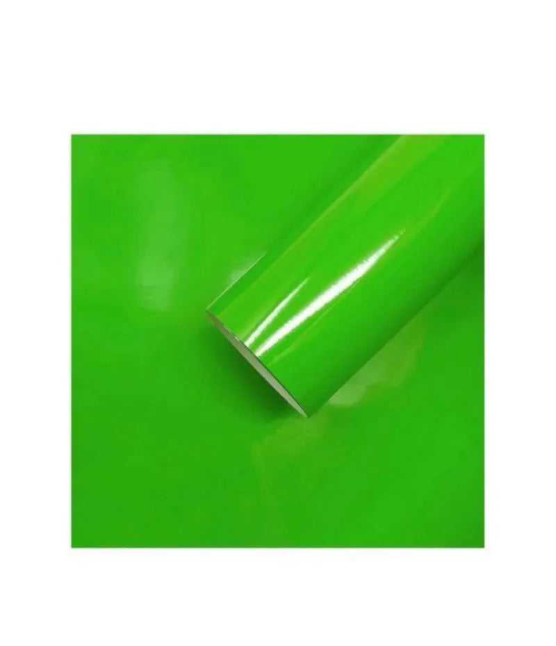 Hoja Adhesiva Película Verde Fluorescente