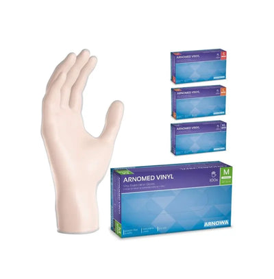 Guantes vinilo sin polvo talla M