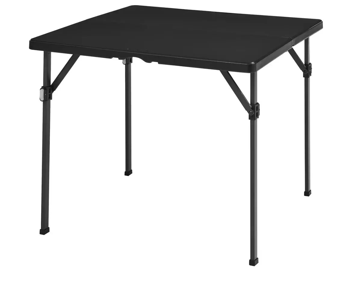 Mesa de comedor plegable cuadrada con asa Amazon Basics