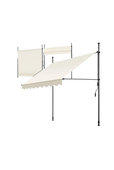 Toldo tectake® con manivela, de fácil instalación, para balcón, 200cm