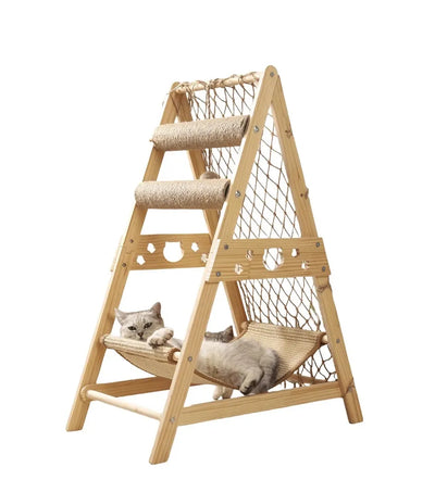 Torre de madera para gatos