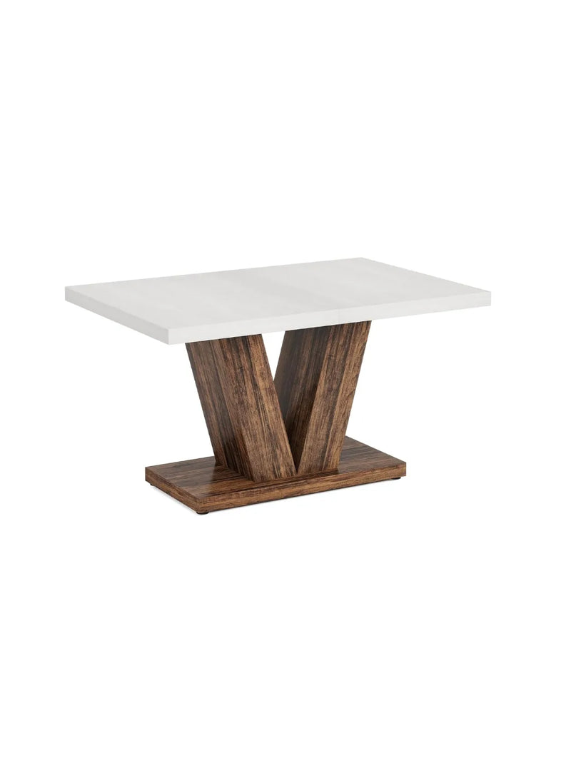 Mesa de comedor de madera | Patas en forma de V | 120 x 75 x 80 cm