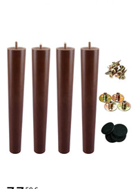 Juego 4 Patas de Mesa Marrón Oscuro