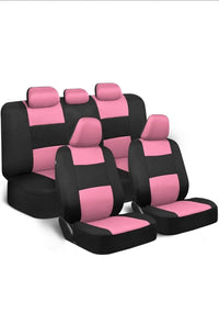 Juego Completo de Fundas de Asiento de Coche Rosas