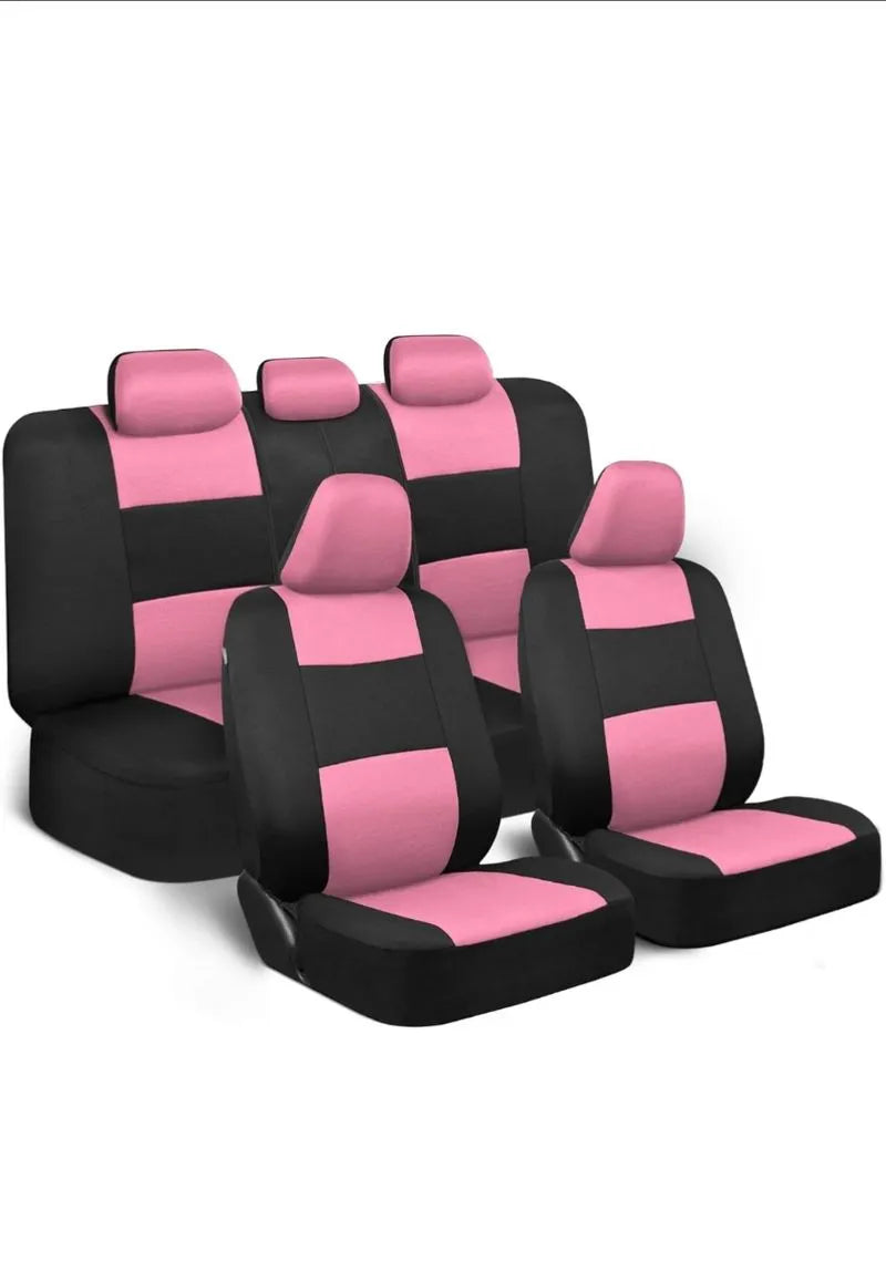 Juego Completo de Fundas de Asiento de Coche Rosas
