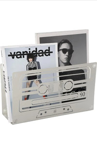 Revistero original metal estilo cassette