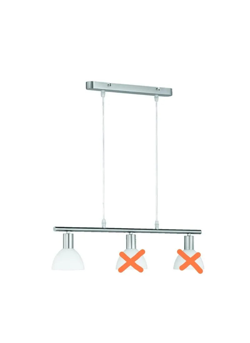 Luz colgante, de 3 x E14-40W, ajustable en altura