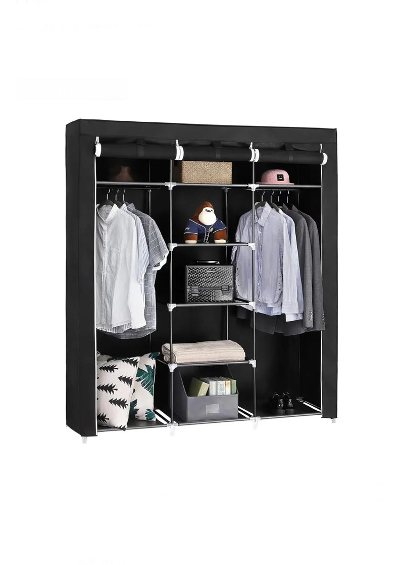 Armario de Tela , Armario Portátil con Barra Colgante
