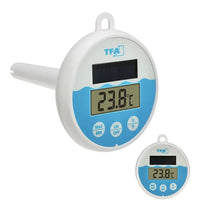 Termómetro digital para piscina con energía solar TFA