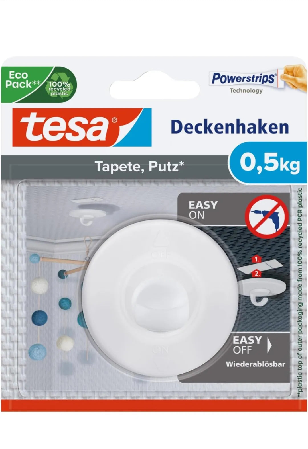 Gancho de techo tesa para papel pintado y yeso