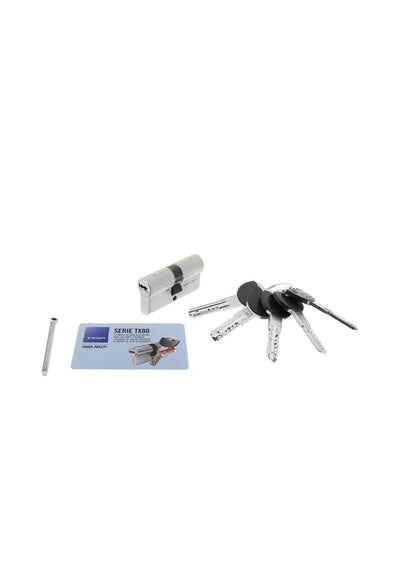 Cilindro de Alta Seguridad Plateado TX80 Tesa Assa Abloy